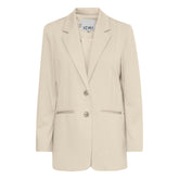 ICHI Beige Recycled Polyester Blazer
